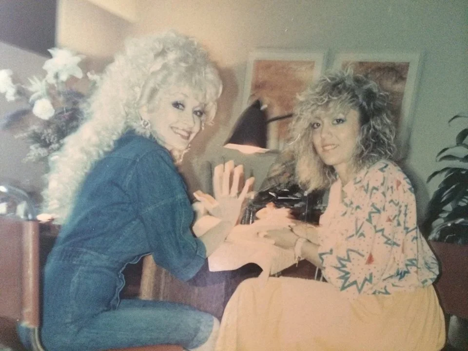 Dolly Parton visiting Orchid Day Spa
